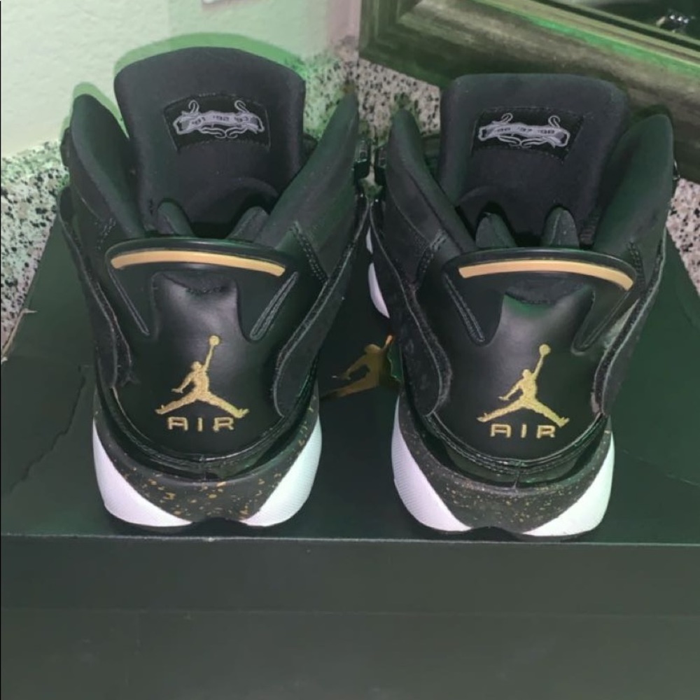 Jordan 6 Rings Black/ Metallic Gold-White 9/5 - Picture 4 of 4